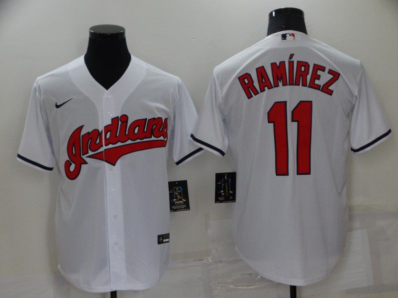Men Cleveland Indians #11 Ramirez White Game 2022 Nike MLB Jersey->cleveland indians->MLB Jersey